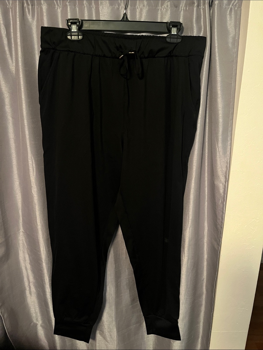 Women's Black Drawstring Jogger Pants